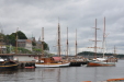 Oslo - Hafen mit Festung im Hintergrund
