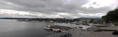 Oslo - Blick von Festung auf Hafen und Aker Brygge